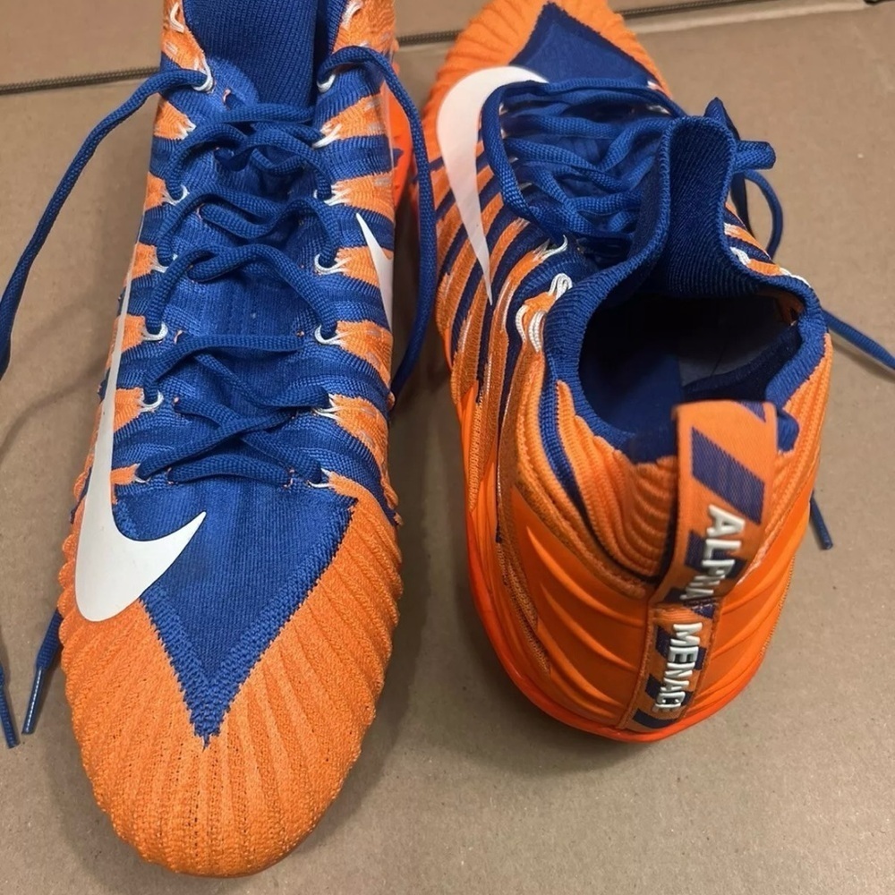 Nike Alpha Menace Elite Football Cleats 877141-418 – Orange/Blue – Men’s Size 15 - Picture 3 of 5